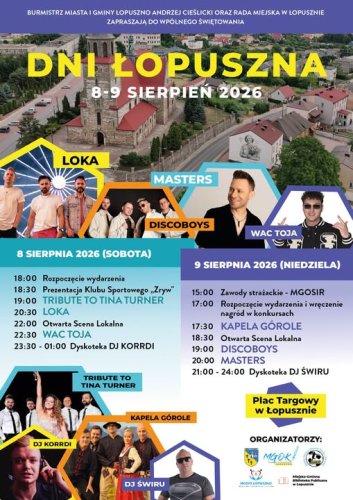Dni Łopuszna 2026: Program, Koncerty, Kto wystąpi, Harmonogram [Wstęp Wolny]