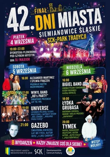 Finał 42. Dni Siemianowic Śląskich (Gazebo, Tymek, Łydka Grubasa, Universe)