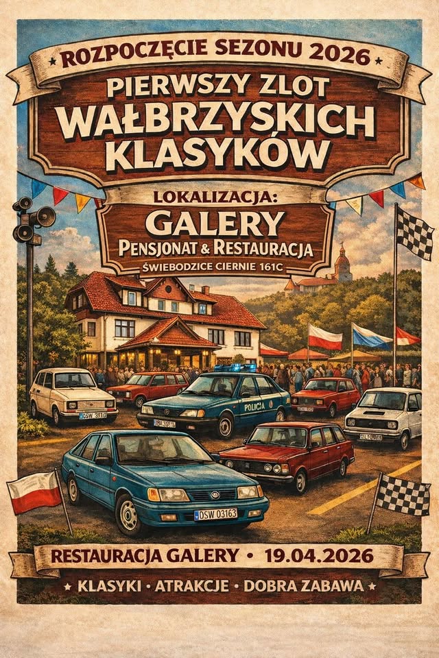 Pierwszy zlot Wałbrzyskich Klasyków rozpoczęcie sezonu 2026