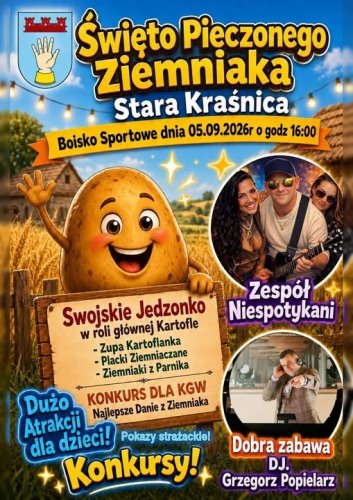Święto Pieczonego Ziemniaka 2026 w Starej Kraśnicy – Pokazy, Konkursy i Muzyka na Żywo