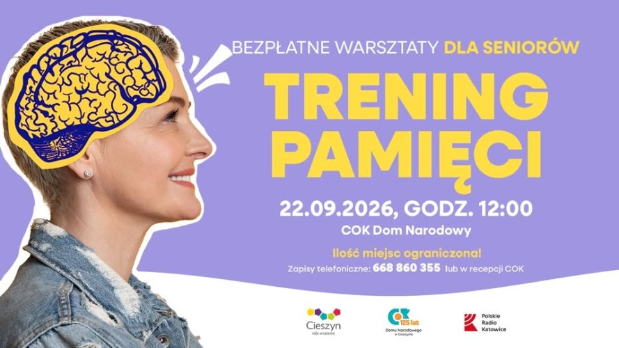 Trening Pamięci – Bezpłatne Warsztaty dla Seniorów 60+ w Cieszynie