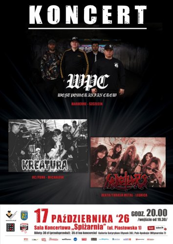Koncert West Pomeranian Crew / Kreatura! / Hell Divers