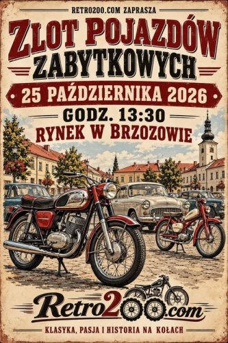 Zlot Pojazdów Zabytkowych w Brzozowie – Retro200.com